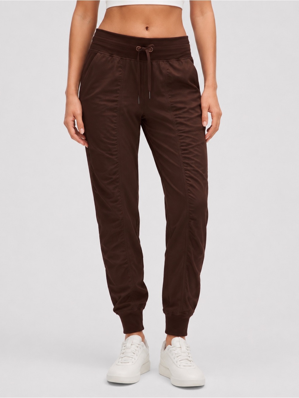 Lululemon Dance Studio Mid-Rise Jogger Brown Textured Pants Size 0